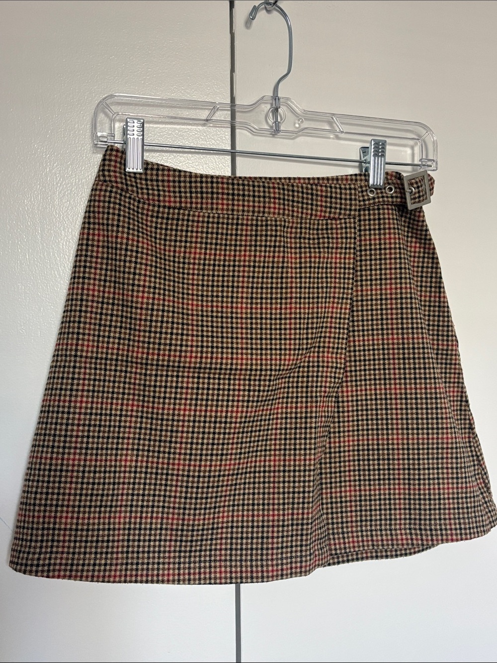 Brandy Melville Plaid Wrap Mini Skirt